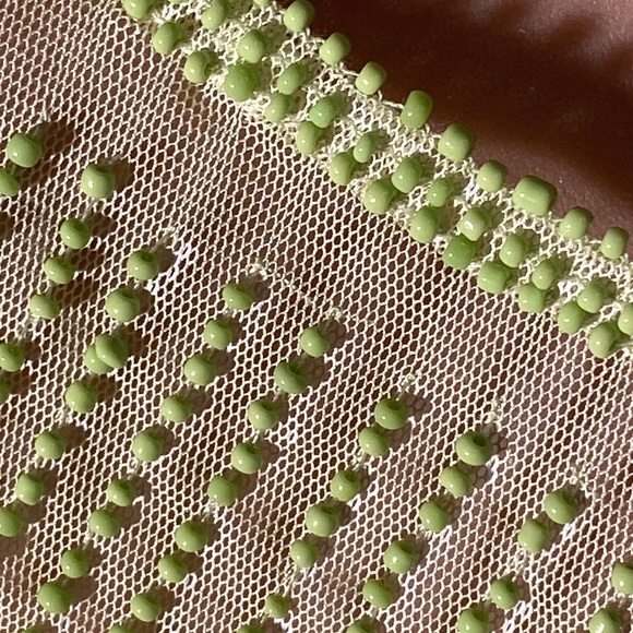 ALTAR’D STATE - tank: beaded sheer green toned w button down rear - L - Picture 13 of 16